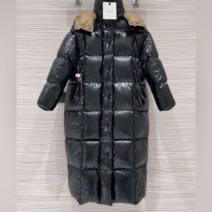 Moncler Kids Shiny Black Puffer Jacket